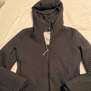 Postcard quilted fitted ski parka black size 10